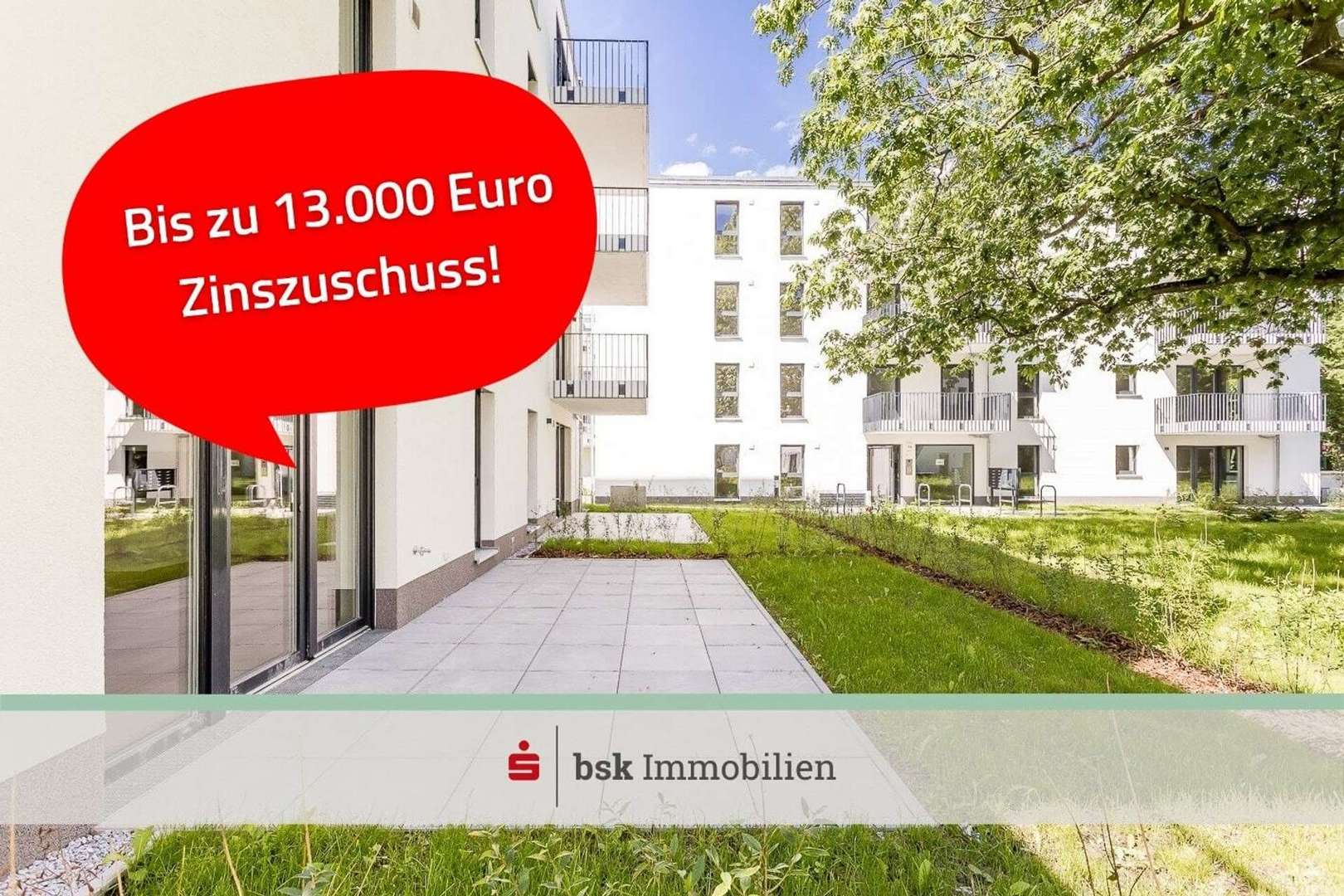 Außenansicht Richtung Terrasse - Terrassen-Wohnung in 15711 Königs Wusterhausen mit 110m² kaufen