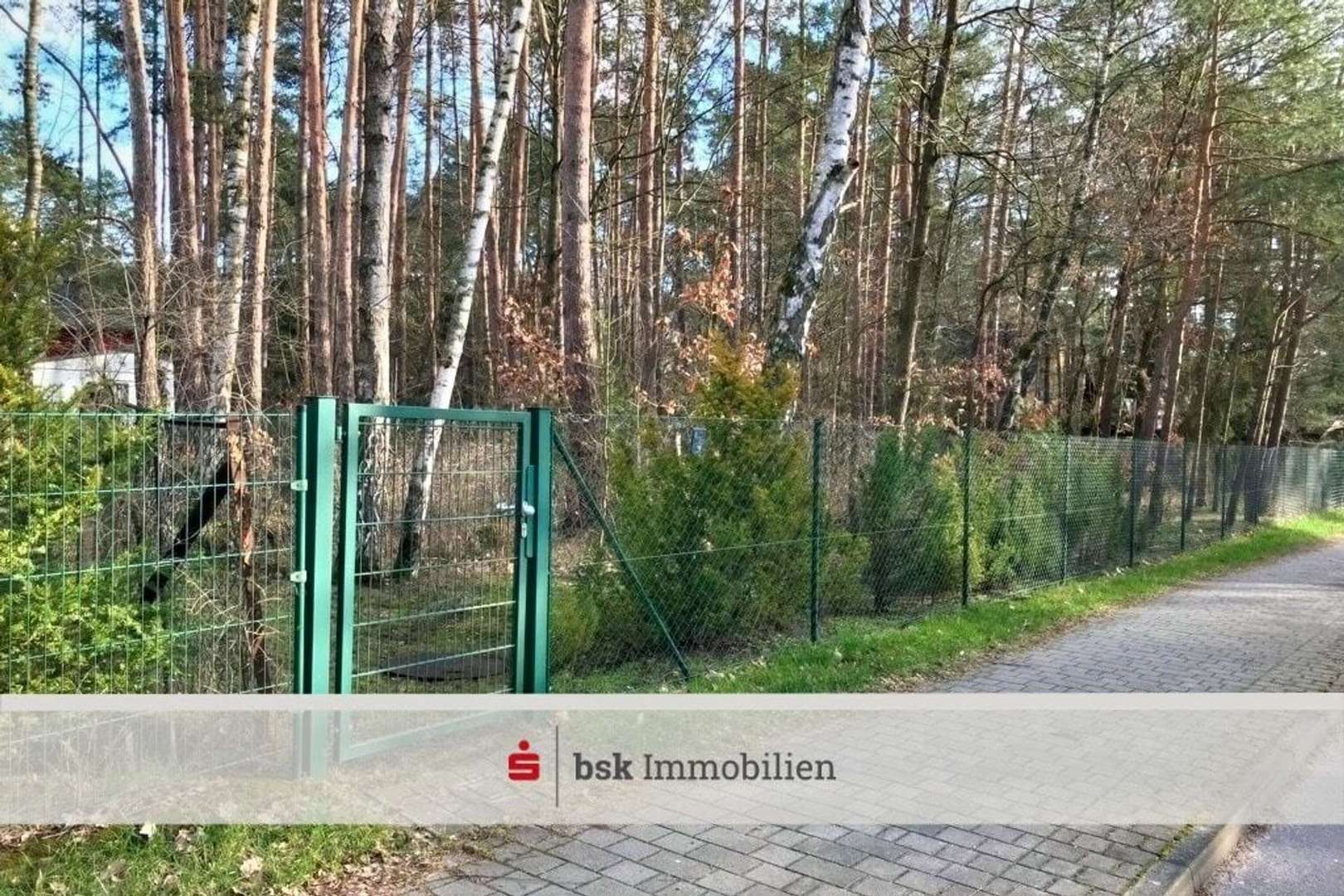 Grundstücksansicht mit Eingang - Grundstück in 15345 Petershagen/Eggersdorf mit 729m² kaufen