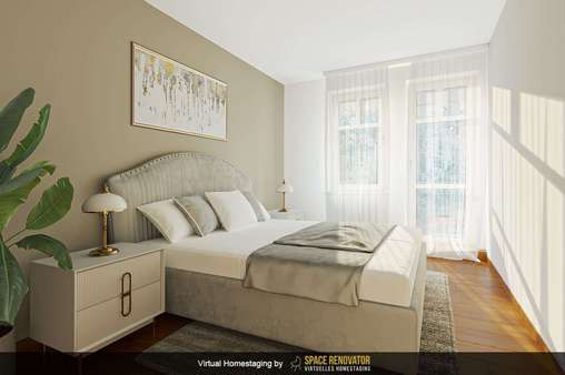 Visualisiertes Schlafzimmer - Erdgeschosswohnung in 14193 Berlin mit 61m² kaufen
