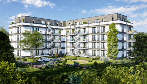 Aussenansicht Hinterseite - Etagenwohnung in 12557 Berlin mit 66m² kaufen