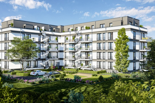 Aussenansicht Hinterseite - Etagenwohnung in 12557 Berlin mit 73m² kaufen