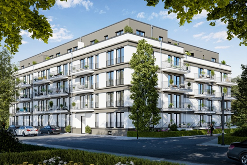 Aussenansicht Vorderseite Aussenansicht Vorderseite - Dachgeschosswohnung in 12557 Berlin mit 94m² kaufen