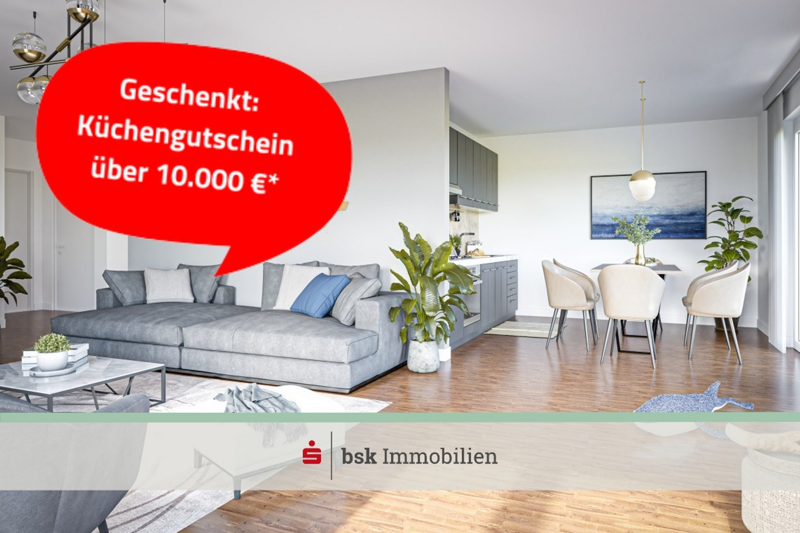 Interior Wohn- und Essbereich  - Dachgeschosswohnung in 12557 Berlin mit 94m² kaufen