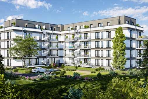 Aussenansicht Hinterseite - Dachgeschosswohnung in 12557 Berlin mit 113m² kaufen