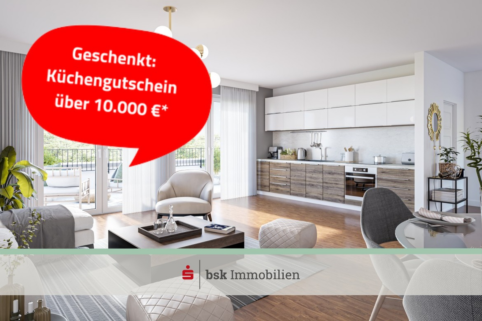 Interior Wohn- und Essbereich  - Dachgeschosswohnung in 12557 Berlin mit 113m² kaufen