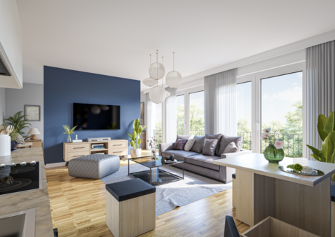 Interieur Wohnbereich - Dachgeschosswohnung in 12557 Berlin mit 82m² kaufen