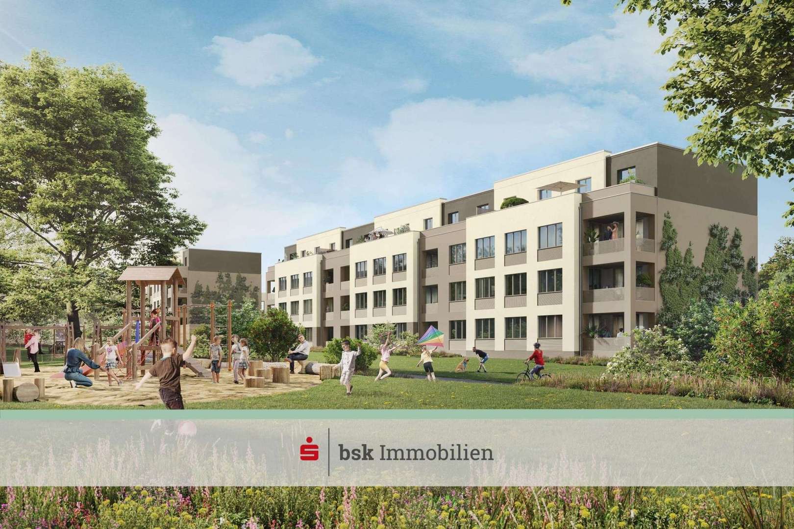 Spielplatz - Etagenwohnung in 14641 Wustermark mit 88m² kaufen