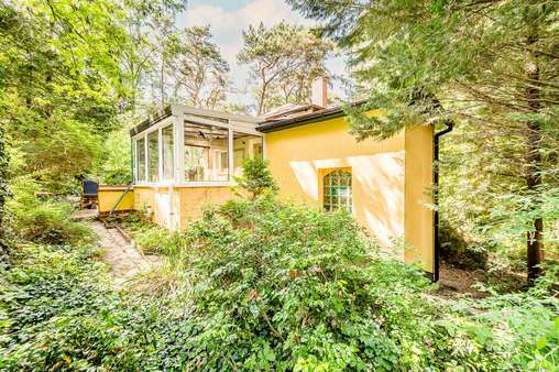 Rückansicht mit Wintergarten Rückansicht mit Wintergarten - Einfamilienhaus in 15754 Heidesee mit 98m² kaufen