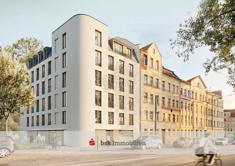 Visualisierung Straßenansicht - Mehrfamilienhaus in 04315 Leipzig mit 842m² als Kapitalanlage kaufen