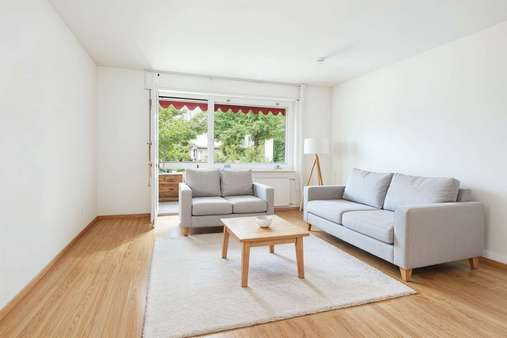 Wohnzimmer mit Balkonzugang - Visualisierung - Wohnung in 14193 Berlin mit 68m² kaufen