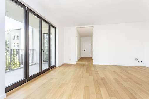 Blick zum Flur von Wohnbereich - Penthouse-Wohnung in 10243 Berlin mit 78m² kaufen