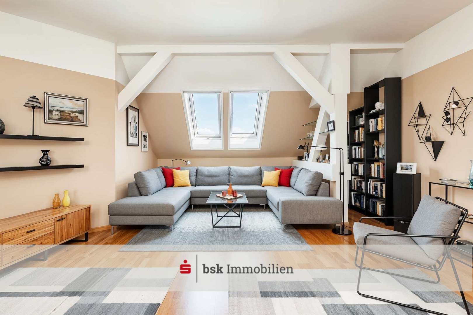 Wohnzimmer - (KI generiert) - Penthouse-Wohnung in 10781 Berlin mit 137m² kaufen