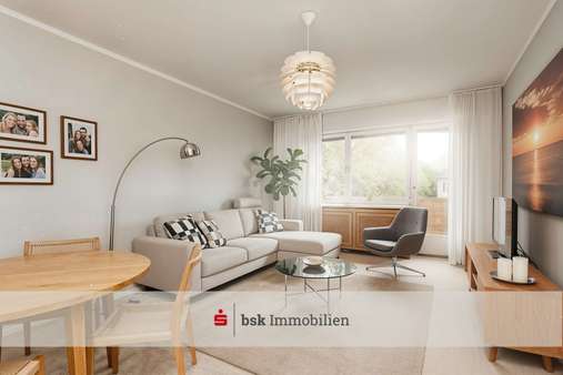 Wohnzimmer - (Visualisierung) Wohnzimmer - (Visualisierung) - Etagenwohnung in 12309 Berlin mit 63m² kaufen