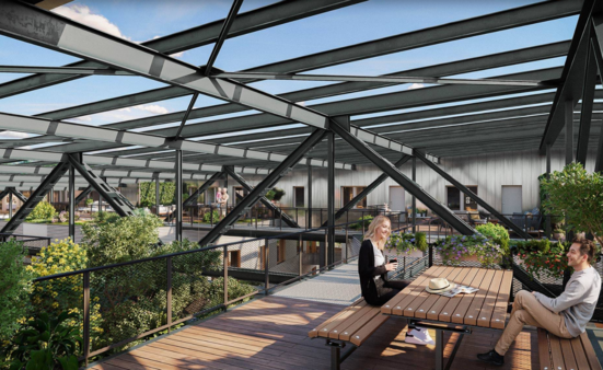 Visualisierung Dachterrasse - Maisonette-Wohnung in 15834 Rangsdorf mit 116m² kaufen