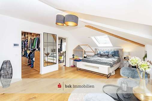 Schlafzimmer - Doppelhaushälfte in 12209 Berlin mit 234m² kaufen