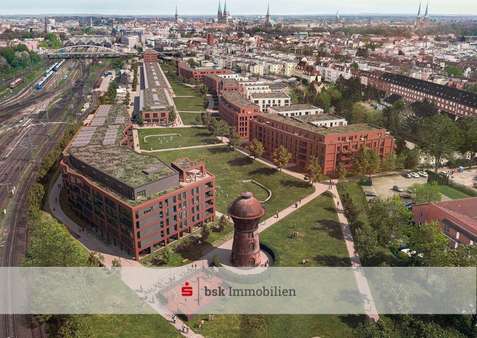 Grünbereiche Vogelperspektive - Zins in 23558 Lübeck mit 21m² als Kapitalanlage kaufen