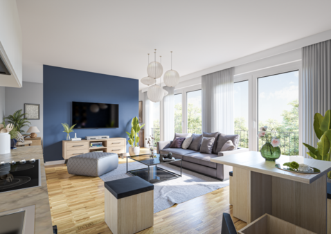 Interieur Wohnbereich - Etagenwohnung in 12557 Berlin mit 41m² kaufen