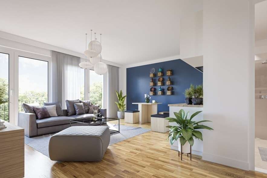 Interieur Wohnbereich - Etagenwohnung in 12557 Berlin mit 46m² kaufen