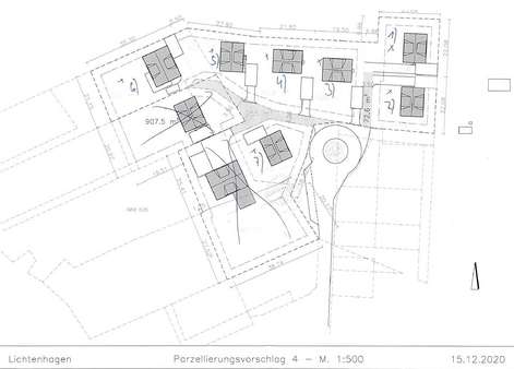 Parzellierung Scan - Grundstück in 18107 Elmenhorst/Lichtenhagen mit 607m² kaufen