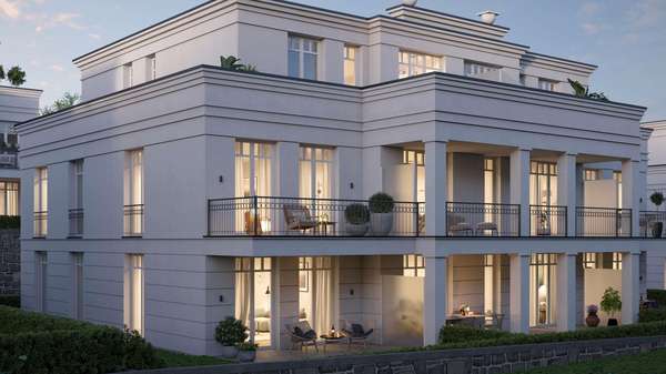 Visualisierung Abenddämmerung - Erdgeschosswohnung in 18209 Bad Doberan mit 87m² kaufen