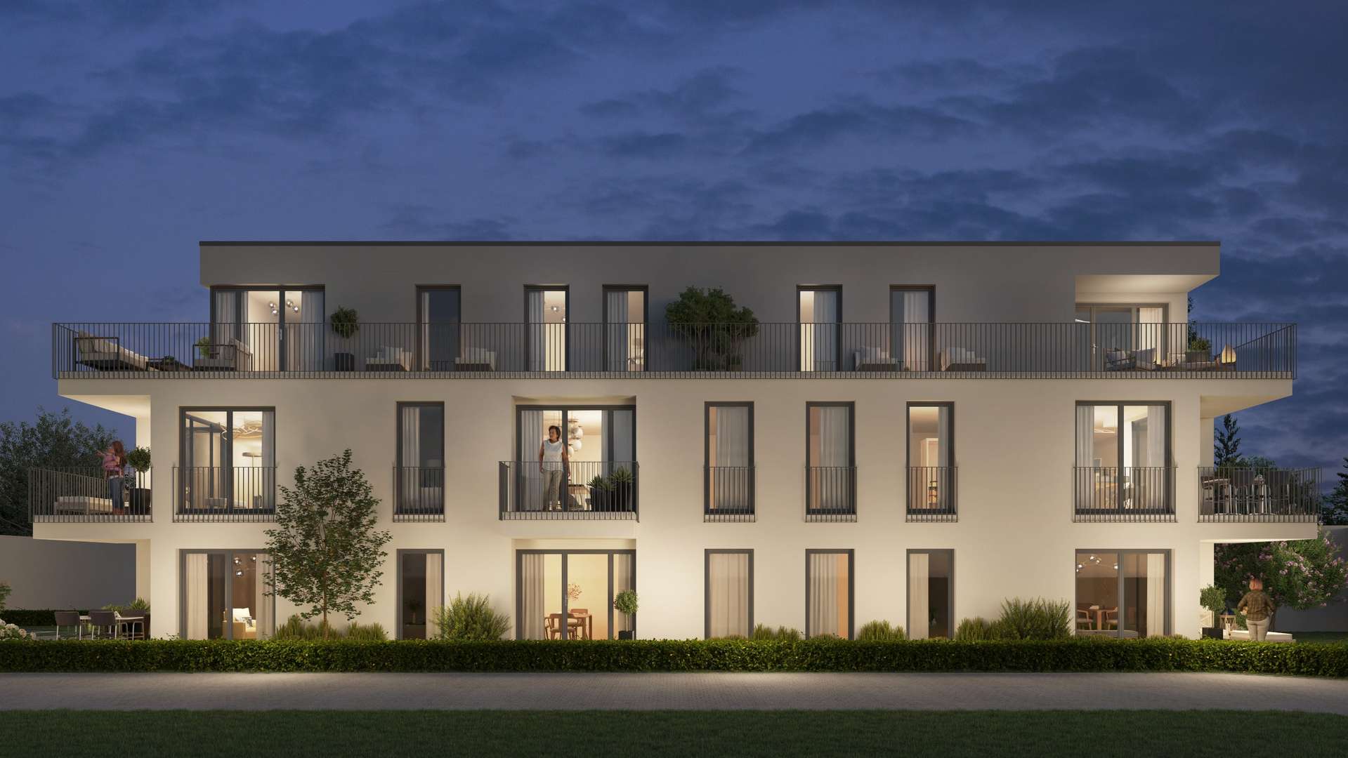 Visu Südansicht_Abend Visu Südansicht_Abend - Etagenwohnung in 18225 Kühlungsborn mit 48m² kaufen