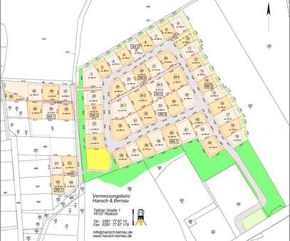 Parzellierungsplan Parzellierungsplan - Grundstück in 18239 Satow mit 650m² kaufen