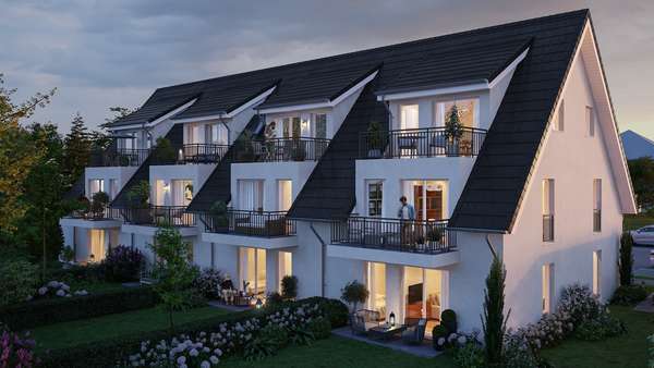 Gartenanisicht Süd-West_Visualisierung - Erdgeschosswohnung in 18236 Kröpelin mit 68m² kaufen