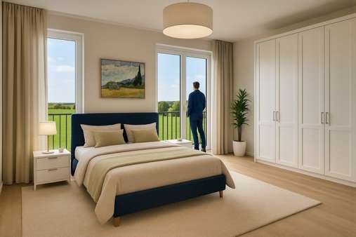 Schlafzimmer_Einrichtungsbeispiel Schlafzimmer_Einrichtungsbeispiel - Dachgeschosswohnung in 18236 Kröpelin mit 79m² kaufen