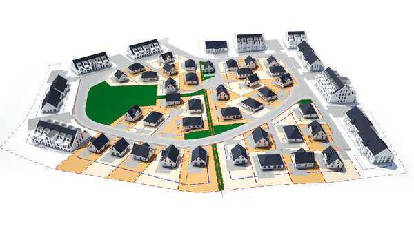 Lageplan visualisiert - Grundstück in 18236 Kröpelin mit 724m² kaufen