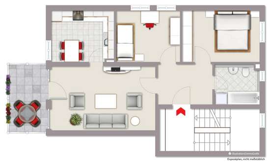 Grundriss - Dachgeschosswohnung in 18109 Rostock, Lichtenhagen mit 71m² kaufen