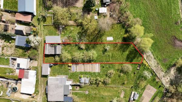 Draufsicht Grundstück - Doppelhaushälfte in 18233 Carinerland mit 81m² kaufen