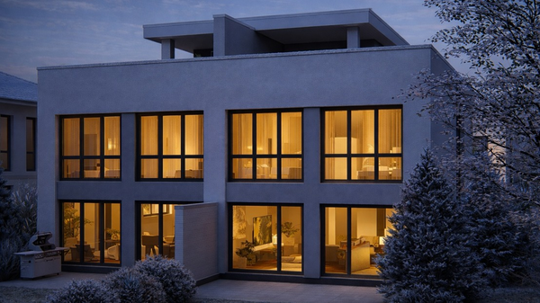 Visualisierung Gartenansicht Winter E13 Visualisierung Gartenansicht Winter E13 - Wohnung in 18209 Bad Doberan mit 178m² kaufen