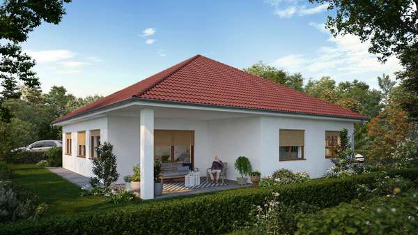 Bsp. Bungalow Terrassenansicht - Bungalow in 23948 Hofzumfelde mit 114m² kaufen
