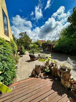 Blick von der Terrasse - Doppelhaushälfte in 23970 Wismar mit 120m² kaufen