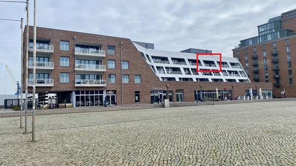 Ansicht Hafenspitze Westseite - Dachgeschosswohnung in 23966 Wismar mit 83m² kaufen