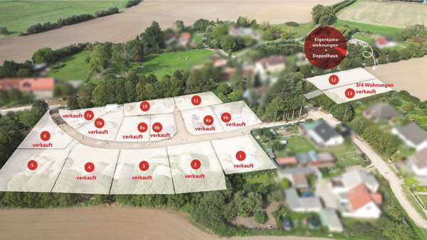 Lageplan + Verkaufsstand Lageplan + Verkaufsstand - Grundstück in 23948 Hofzumfelde mit 850m² kaufen