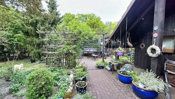 Blick auf beide Terrassen Blick auf beide Terrassen - Ferienhaus in 19303 Dömitz mit 73m² kaufen