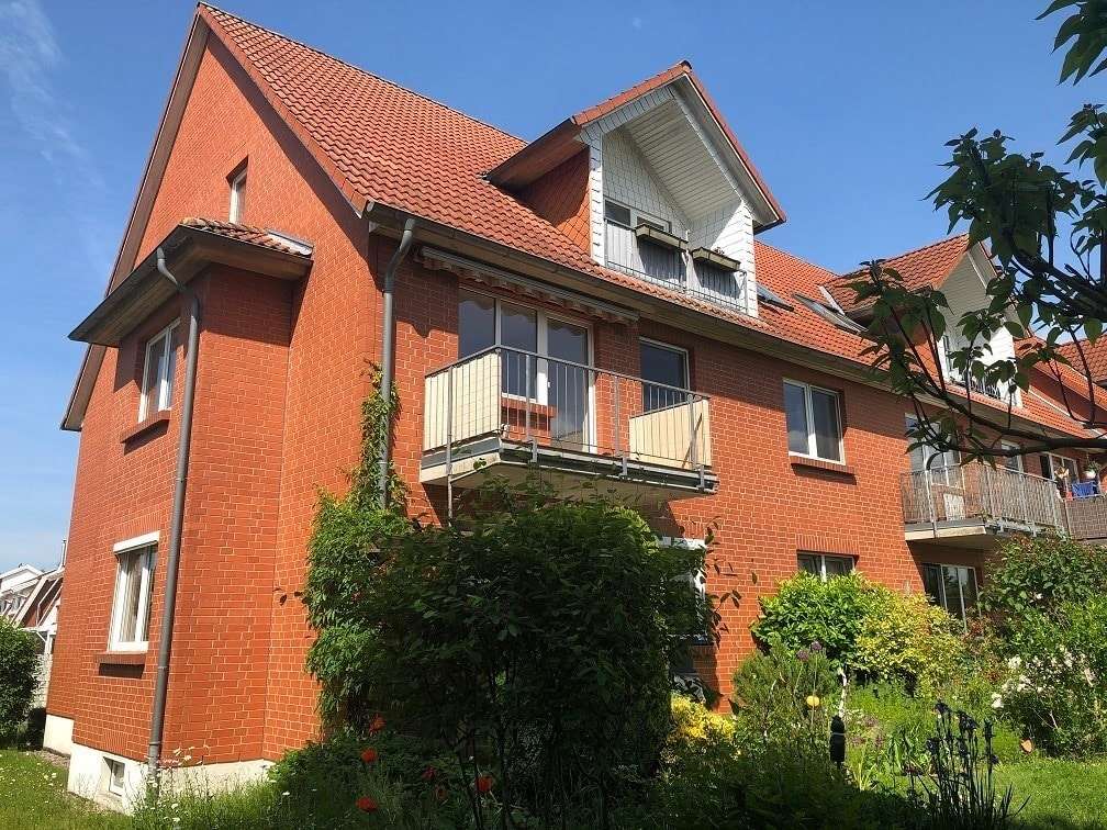 Gartenansicht mit Balkon - Etagenwohnung in 19073 Wittenförden mit 76m² kaufen