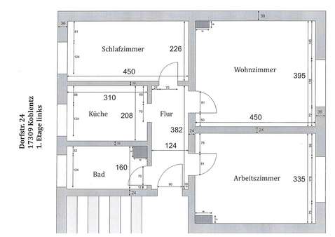 Skizze Wohnung Skizze Wohnung - Etagenwohnung in 17309 Koblentz mit 54m² kaufen