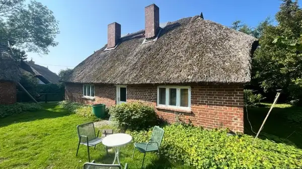 Reetdachidylle auf weitem Land 