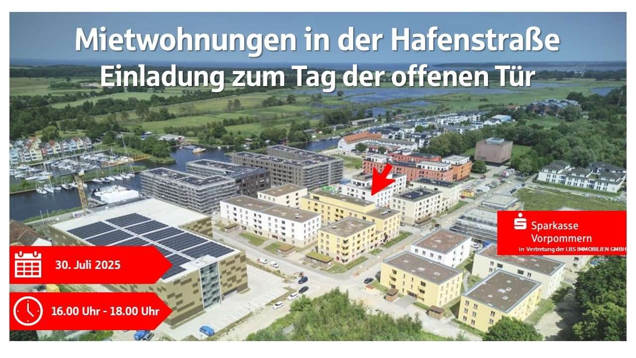 Einladung Tag der offenen Tür - Erdgeschosswohnung in 17489 Greifswald mit 77m² mieten