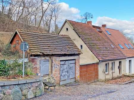 Blick von der Burg kommend - Doppelhaushälfte in 17094 Burg Stargard mit 98m² kaufen