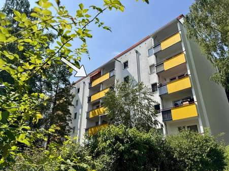 Blick auf den Balkon Blick auf den Balkon - Dachgeschosswohnung in 14478 Potsdam mit 61m² kaufen