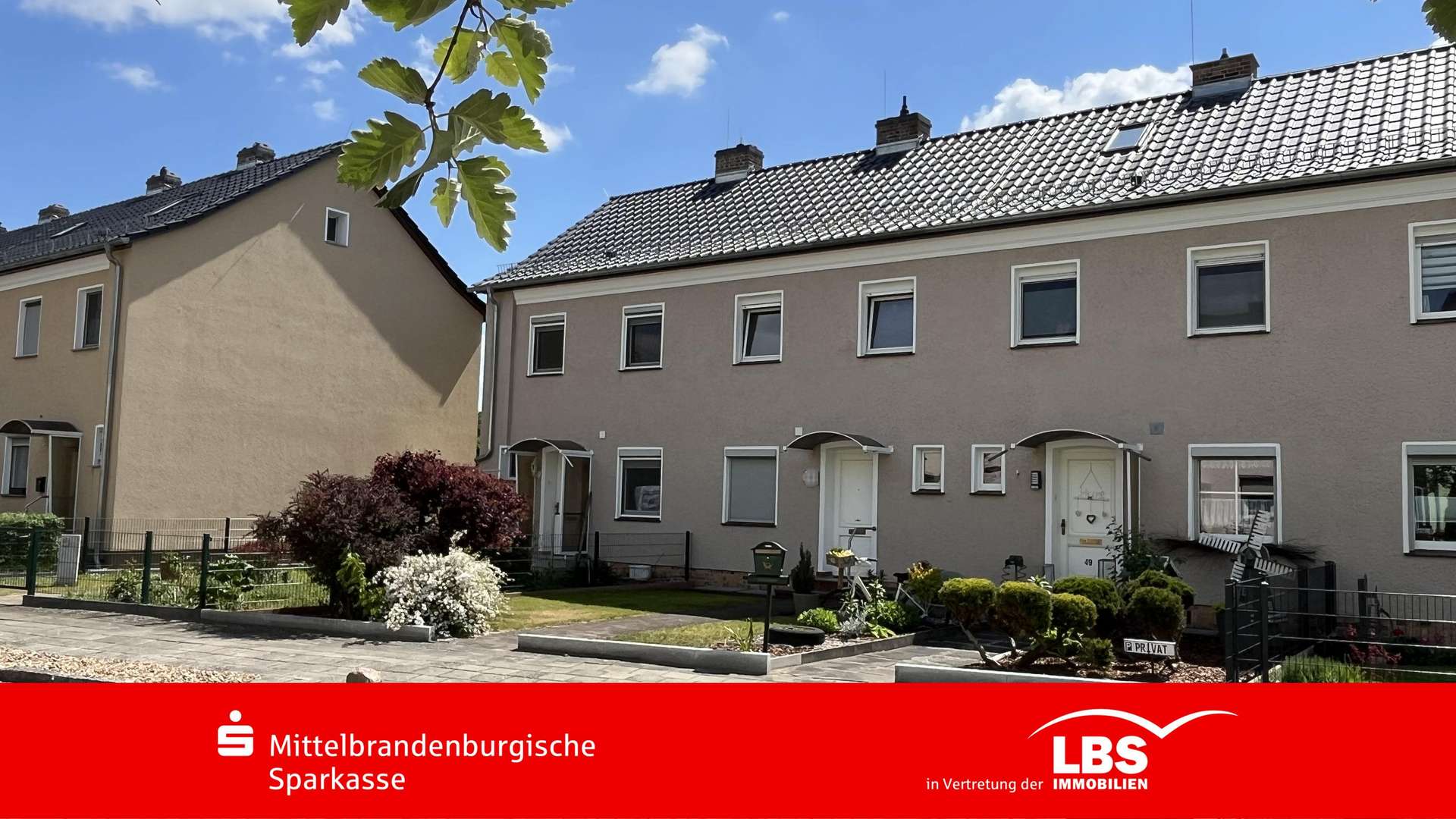 Ansicht Eingangsseite Ansicht Eingangsseite - Reihenendhaus in 15907 Lübben mit 67m² kaufen