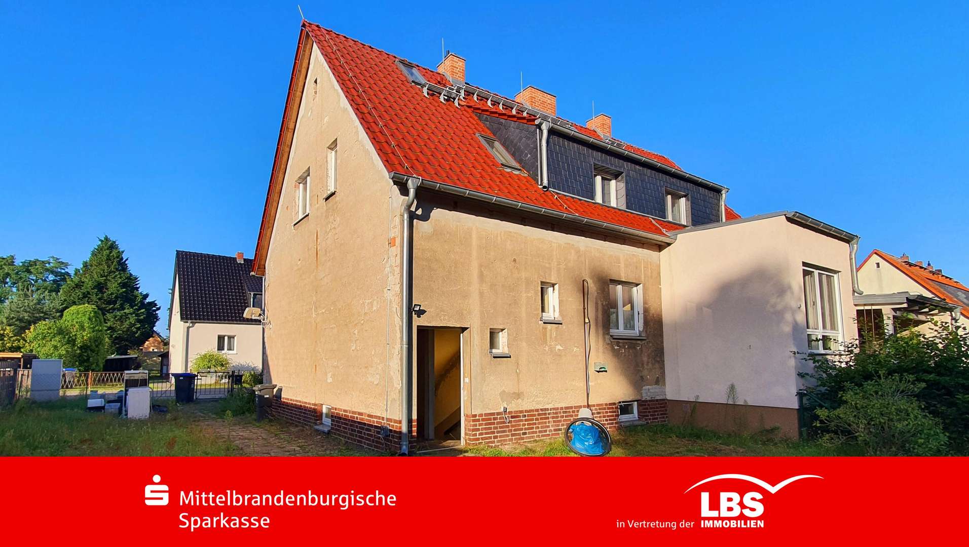 Rückansicht Rückansicht - Doppelhaushälfte in 14776 Brandenburg mit 75m² kaufen