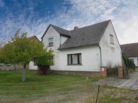 Ansicht Zufahrtsseite - Zwangsversteigerung Einfamilienhaus in 15913 Spreewaldheide mit 146m² kaufen