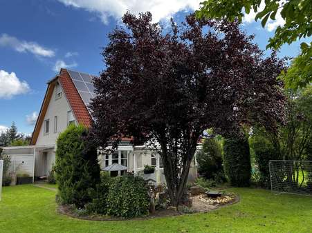 Blick vom Garten - Doppelhaushälfte in 15754 Heidesee mit 117m² kaufen