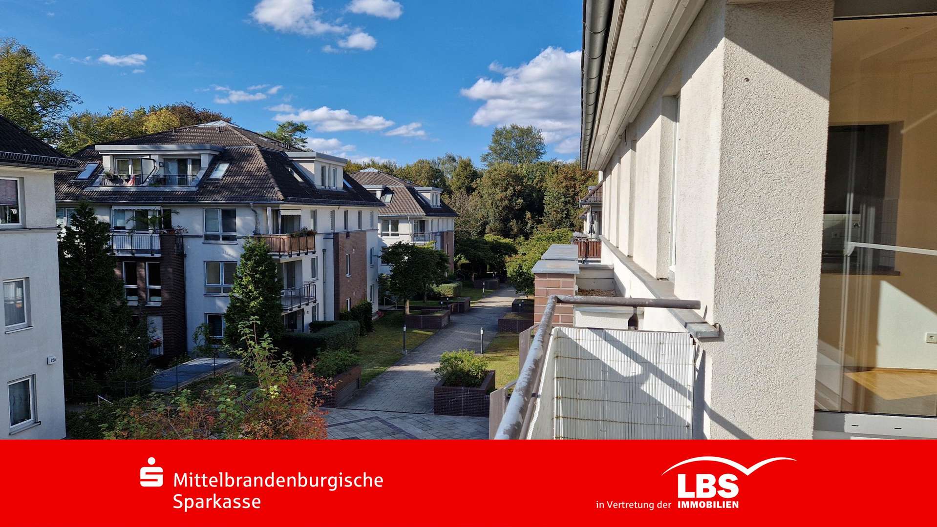 Blick vom Balkon - Etagenwohnung in 14513 Teltow mit 80m² kaufen