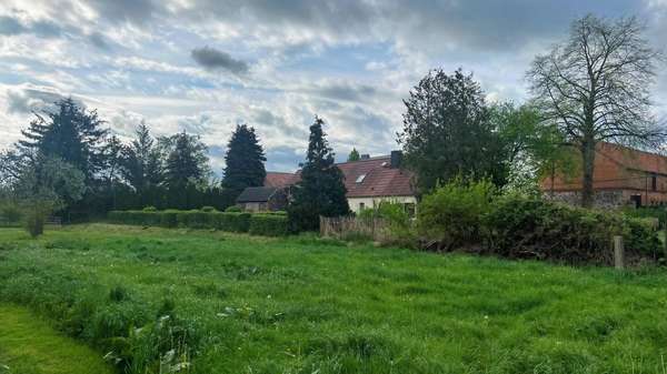 Angrenzende Grünlandfläche - Grundstück in 16359 Biesenthal mit 351m² kaufen