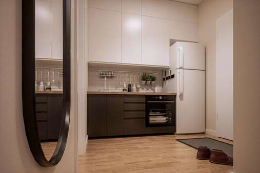 Visualisierung Küche - Etagenwohnung in 16816 Neuruppin mit 31m² kaufen